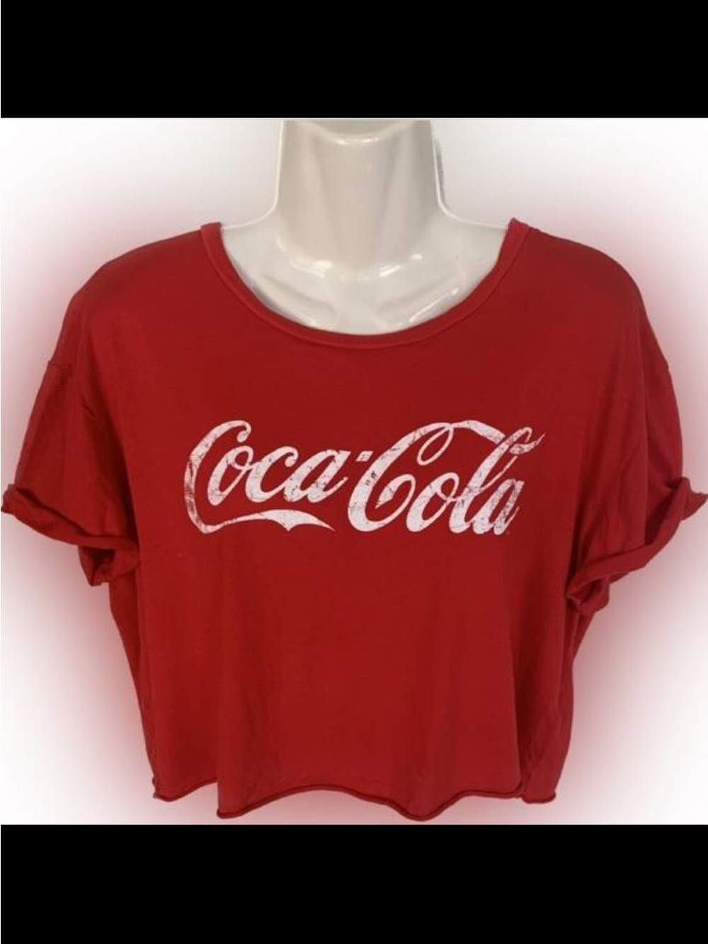 *July 4th* 
Coca Cola Red Logo Crop Tee